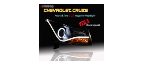 AUTOLAMP A8 STYLE CCFL PROJECTOR HEADLIGHTS (CUSTOM)  CHEVROLET CRUZE 2011-14 MNR
